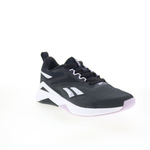 Reebok Nanoflex TR 2.0 Womens Black Mesh Athletic Cross Training Shoes