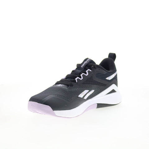 Reebok Nanoflex TR 2.0 Womens Black Mesh Athletic Cross Training Shoes