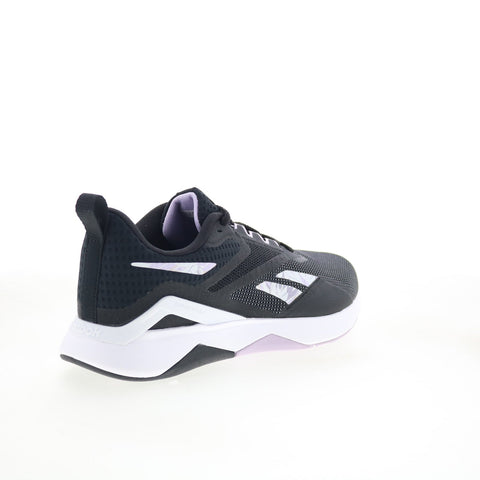 Reebok Nanoflex TR 2.0 Womens Black Mesh Athletic Cross Training Shoes