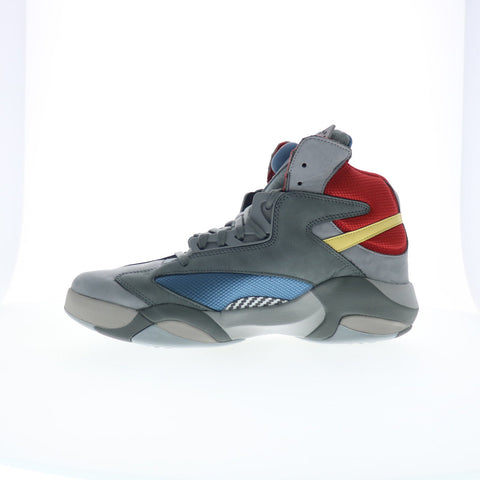 Reebok Shaq Attaq DC Comics Mens Gray Leather Lace Up Lifestyle Sneakers Shoes