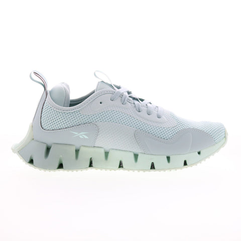 Reebok Zig Dynamica Womens Blue Canvas Lace Up Athletic Running Shoes