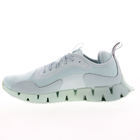 Reebok Zig Dynamica Womens Blue Canvas Lace Up Athletic Running Shoes