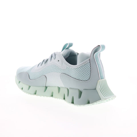 Reebok Zig Dynamica Womens Blue Canvas Lace Up Athletic Running Shoes