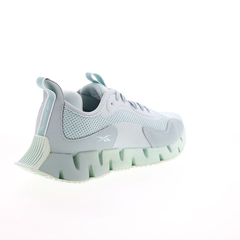 Reebok Zig Dynamica Womens Blue Canvas Lace Up Athletic Running Shoes