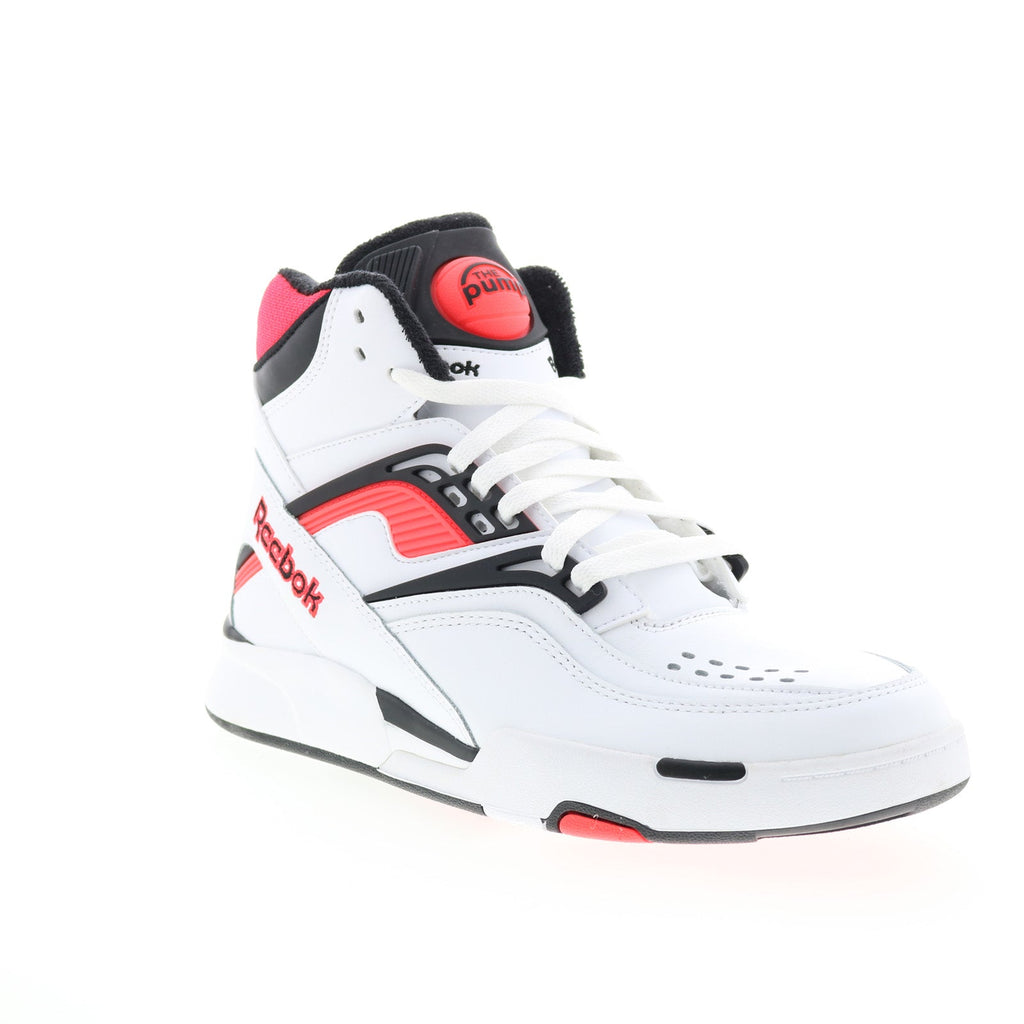 Reebok Pump TZ Mens White Leather Lace Up Lifestyle Sneakers Shoes ...