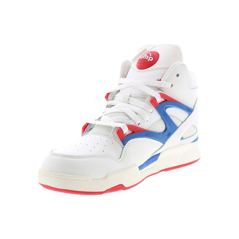 Reebok Pump Omni Zone II Mens Beige Leather Lifestyle Sneakers Shoes