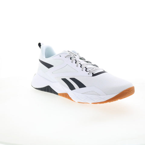 Reebok NFX Trainer Mens White Mesh Lace Up Athletic Cross Training Shoes