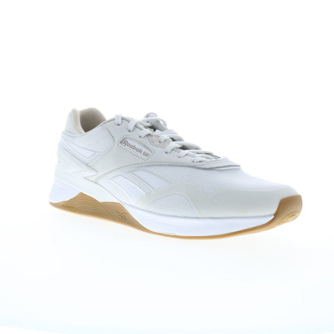 Reebok Nano Classic Mens Beige Canvas Lace Up Athletic Cross Training Shoes