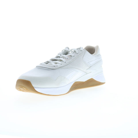 Reebok Nano Classic Mens Beige Canvas Lace Up Athletic Cross Training Shoes