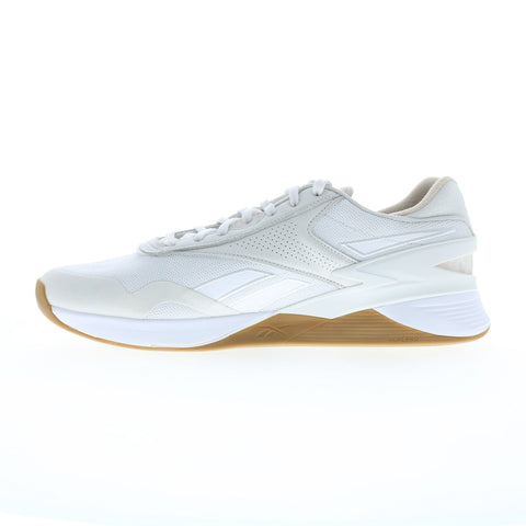 Reebok Nano Classic Mens Beige Canvas Lace Up Athletic Cross Training Shoes
