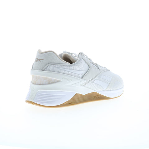 Reebok Nano Classic Mens Beige Canvas Lace Up Athletic Cross Training Shoes