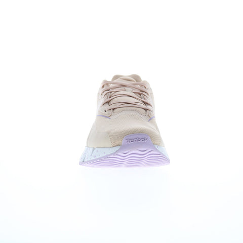 Reebok Zig Dynamica 4 Womens Beige Canvas Lace Up Lifestyle Sneakers Shoes