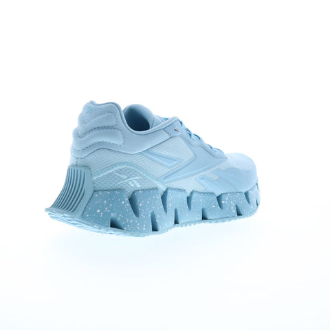 Reebok Zig Dynamica 4 Womens Blue Canvas Lace Up Lifestyle Sneakers Shoes