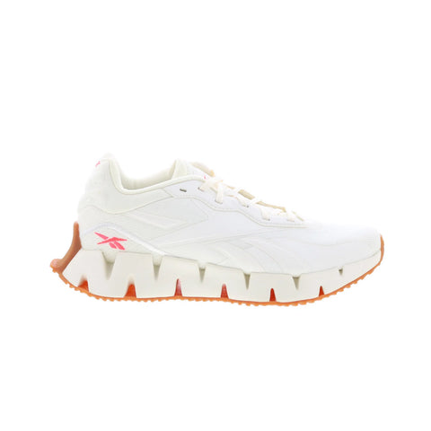 Reebok Zig Dynamica 4 Womens Beige Canvas Lace Up Lifestyle Sneakers Shoes