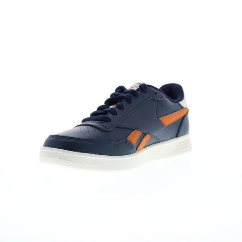 Reebok Court Advance Mens Blue Leather Lace Up Lifestyle Sneakers Shoes