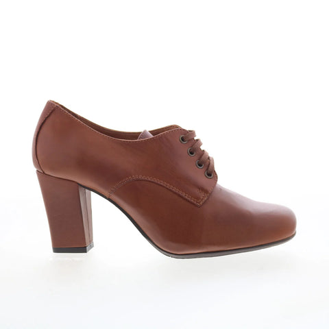 Miz Mooz Hunny Womens Brown Leather Lace Up Casual Dress Boots