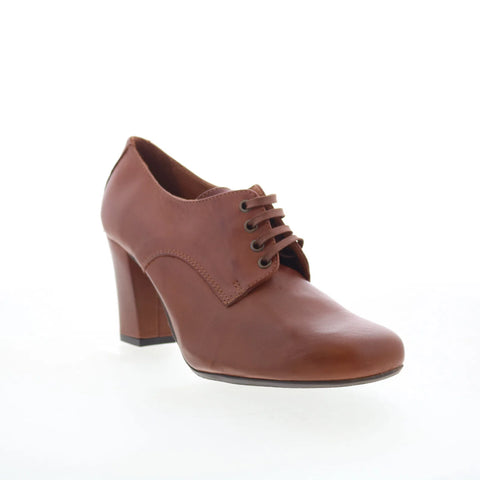 Miz Mooz Hunny Womens Brown Leather Lace Up Casual Dress Boots