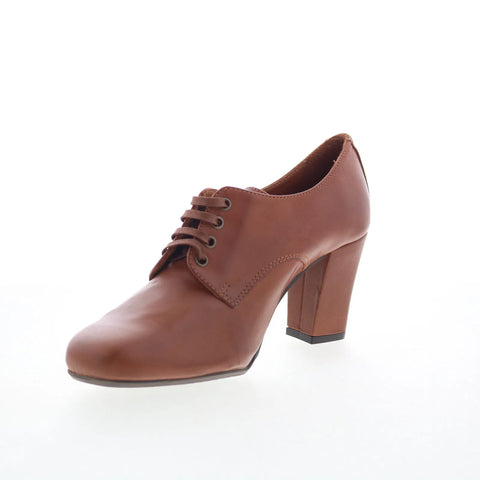 Miz Mooz Hunny Womens Brown Leather Lace Up Casual Dress Boots