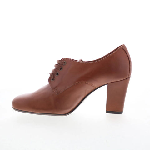 Miz Mooz Hunny Womens Brown Leather Lace Up Casual Dress Boots