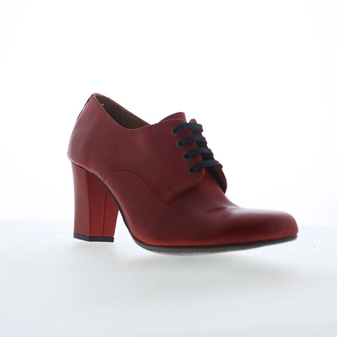 Miz Mooz Hunny Womens Red Leather Lace Up Pumps Heels Shoes