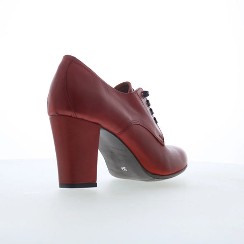 Miz Mooz Hunny Womens Red Leather Lace Up Pumps Heels Shoes