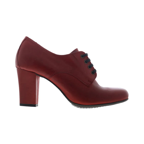 Miz Mooz Hunny Womens Red Leather Lace Up Pumps Heels Shoes