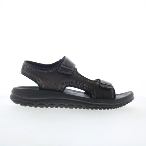 Rockport Hutch RMHUTCH Mens Brown Leather Strap Sport Sandals Shoes