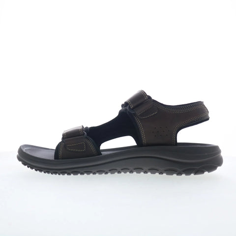 Rockport Hutch RMHUTCH Mens Brown Leather Strap Sport Sandals Shoes