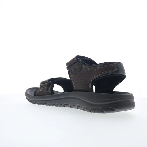 Rockport Hutch RMHUTCH Mens Brown Leather Strap Sport Sandals Shoes