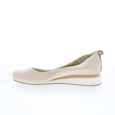 Hush Puppies Oceana Evaro HW05863-110 Womens Beige Leather Ballet Flats Shoes