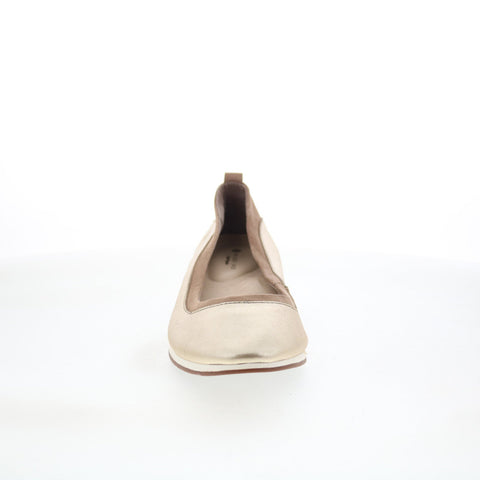 Hush Puppies Oceana Evaro HW05863-133 Womens Gold Leather Ballet Flats Shoes