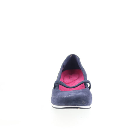 Hush Puppies Ohanna Evaro HW05864-410 Womens Blue Suede Mary Jane Flats Shoes