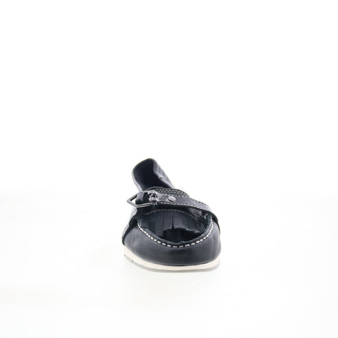 Hush Puppies Nydia Ivy HW06033-001 Womens Black Leather Loafer Flats Shoes