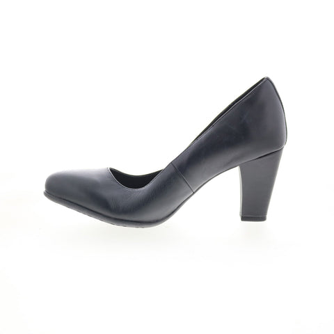 Hush Puppies Meagham Pump HW06076-001 Womens Black Leather Pumps Heels Shoes