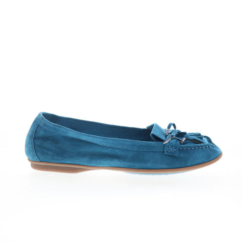 Hush Puppies Naveen Robyn HW06091-420 Womens Blue Wide Loafer Flats Shoes