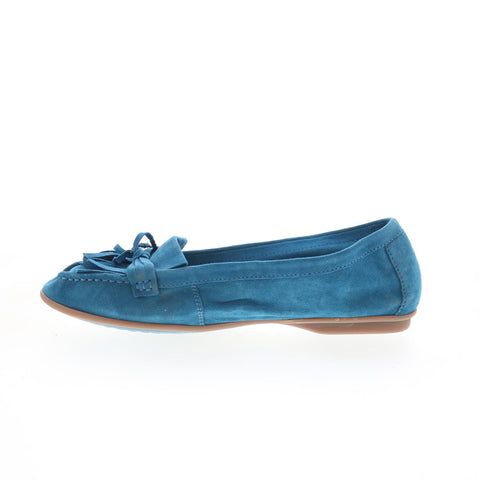 Hush Puppies Naveen Robyn HW06091-420 Womens Blue Wide Loafer Flats Shoes