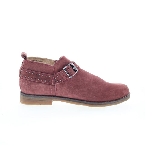 Hush Puppies Cayto Studded Belt Boot Womens Burgundy Ankle & Booties Boots