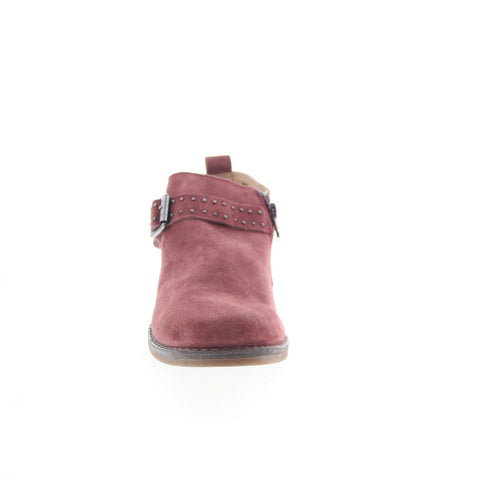 Hush Puppies Cayto Studded Belt Boot Womens Burgundy Ankle & Booties Boots
