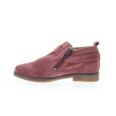 Hush Puppies Cayto Studded Belt Boot Womens Burgundy Ankle & Booties Boots