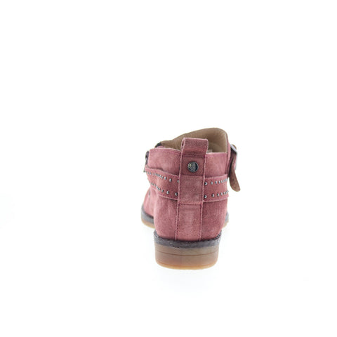 Hush Puppies Cayto Studded Belt Boot Womens Burgundy Ankle & Booties Boots