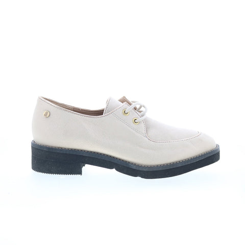 Hush Puppies Cirneco Oxford HW06373-250 Womens Beige Oxford Flats Shoes