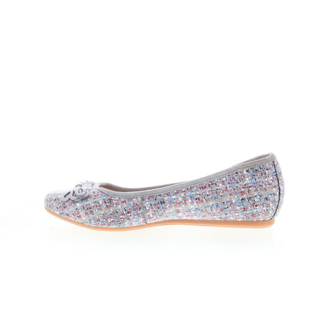 Hush Puppies Heather Bow Ballet HW06394-025 Womens Gray Ballet Flats Shoes