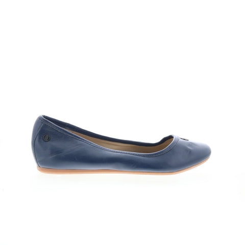 Hush Puppies Heather Puff Ballet HW06395-410 Womens Blue Ballet Flats Shoes