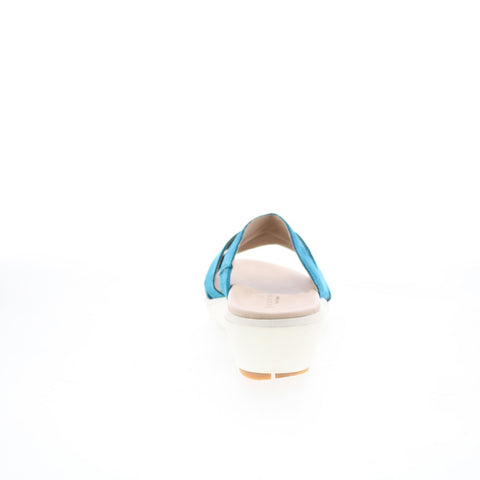 Hush Puppies Lyricale Slide HW06402-318 Womens Blue Suede Slides Sandals Shoes
