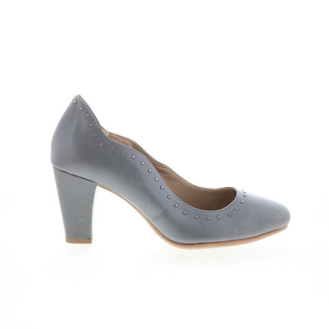 Hush Puppies Splendour HW06423-039 Womens Gray Leather Pumps Heels Shoes