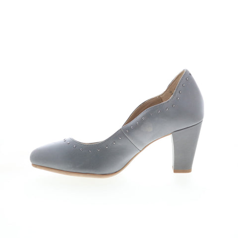 Hush Puppies Splendour HW06423-039 Womens Gray Leather Pumps Heels Shoes