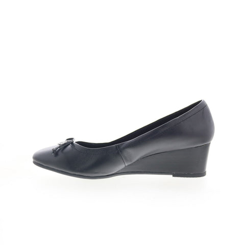 Hush Puppies Morkie Charm HW06425-007 Womens Black Leather Loafer Flats Shoes