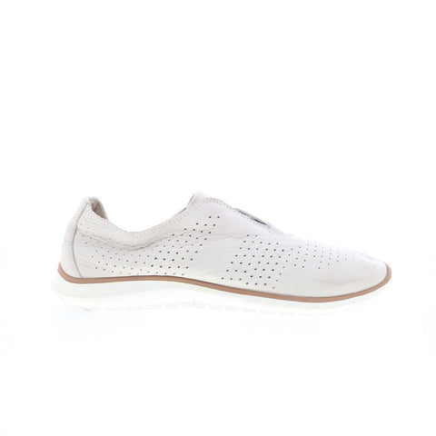 Hush Puppies Slip On HW06444-101 Womens Beige Leather Lifestyle Sneakers Shoes