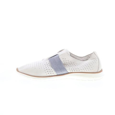Hush Puppies Slip On HW06444-101 Womens Beige Leather Lifestyle Sneakers Shoes