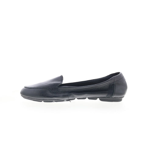 Hush Puppies Abby Mocc Slip On HW06480-007 Womens Black Loafer Flats Shoes